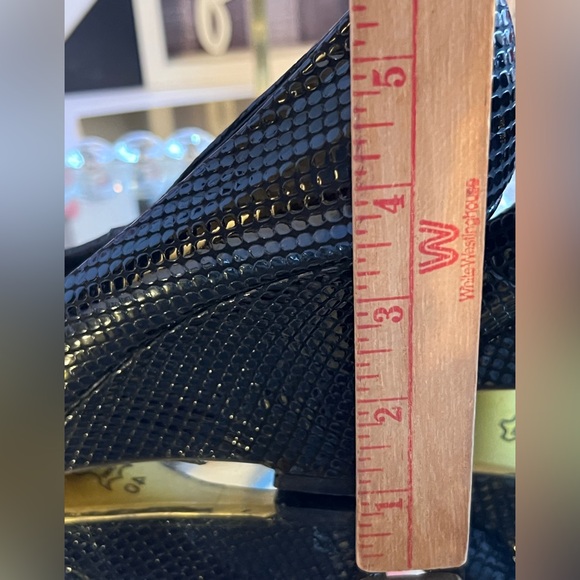 Tory Burch Jude Platform black, snake-embossed leather size 9.5 - Picture 12 of 13